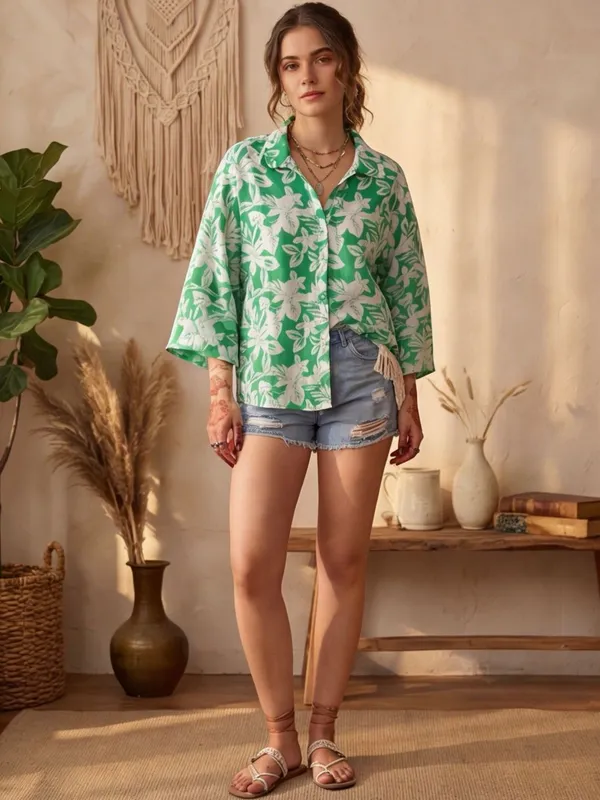 Green_Vatican_Floral_Printed_Tops