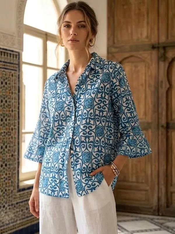Blue_Cotton_Abstract_Printed_Tops