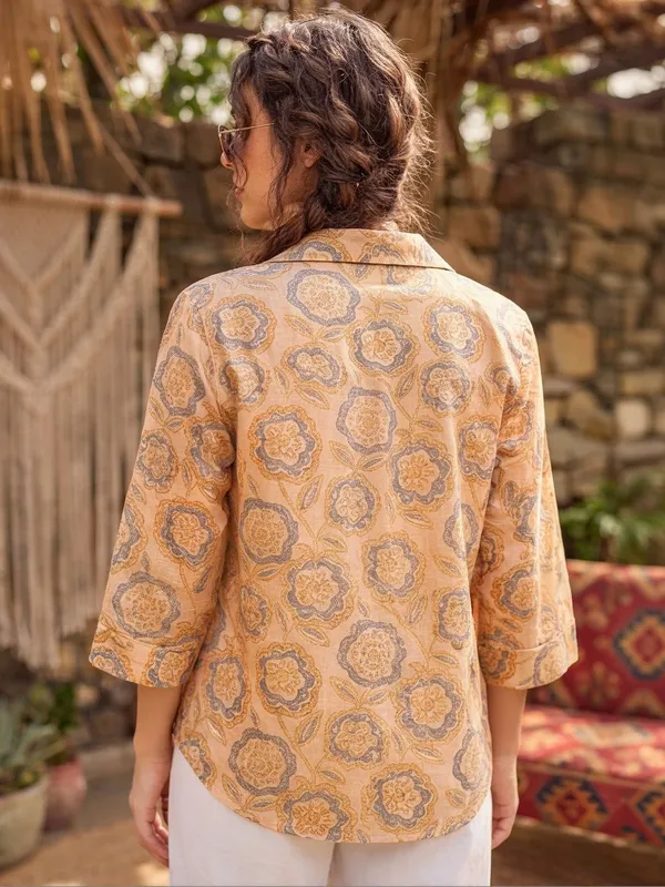 Grey-Cream_Cotton_Floral_Printed_Tops