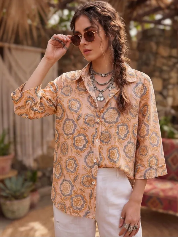 Grey-Cream_Cotton_Floral_Printed_Tops