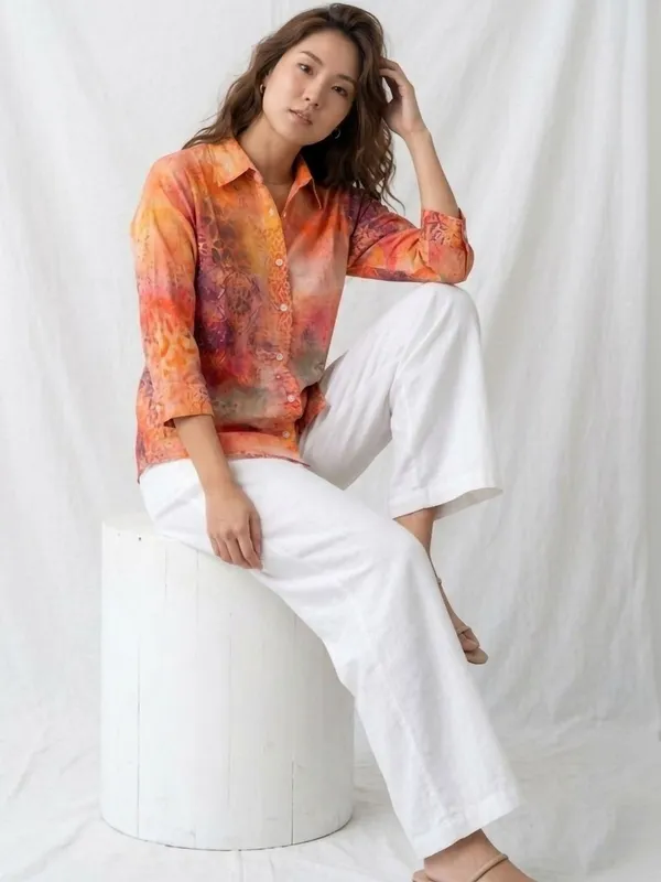 Orange_Cotton_Abstract_Printed_Shirt