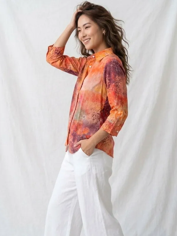 Orange_Cotton_Abstract_Printed_Shirt