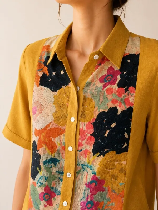 Yellow_Cotton_Jutt_Abstract_Printed_Shirts