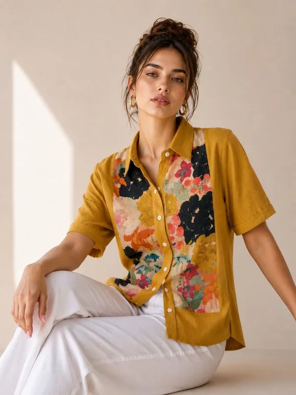 Yellow_Cotton_Jutt_Abstract_Printed_Shirts