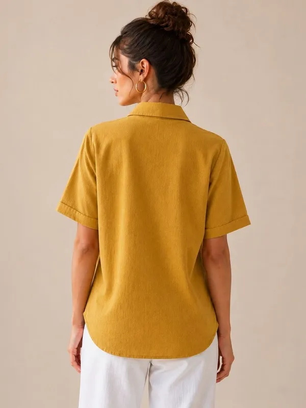 Yellow_Cotton_Jutt_Abstract_Printed_Shirts