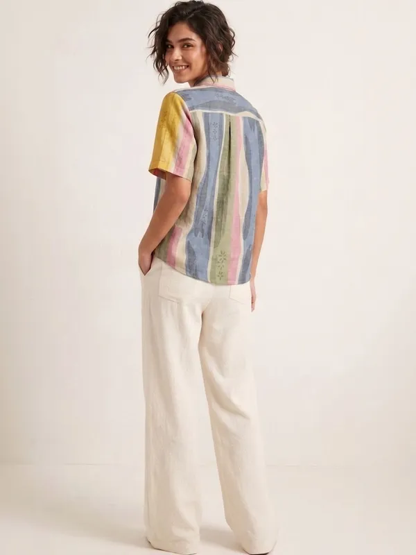 Multi_Cotton_Blend_Striped_Printed_Shirts