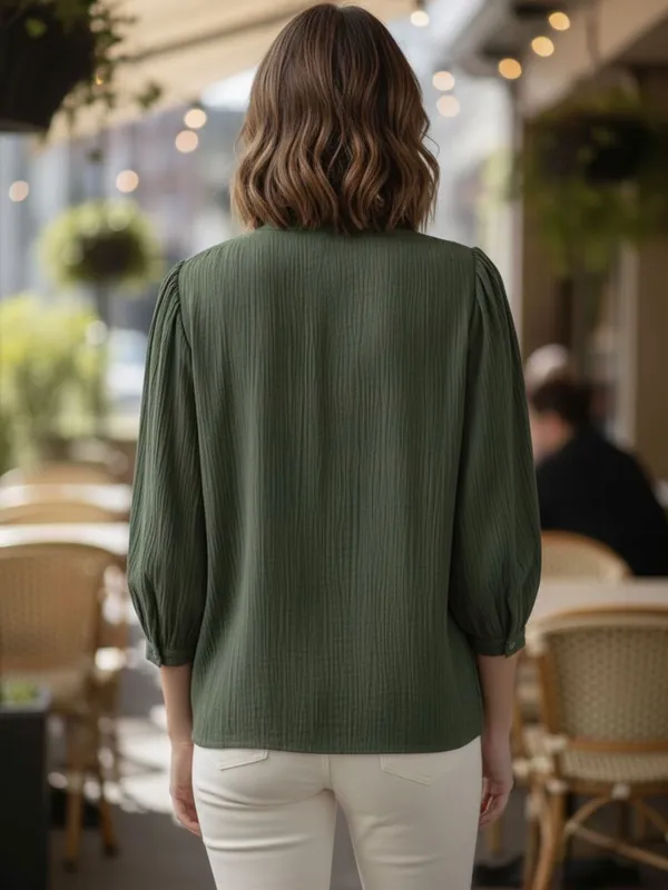 Green_Polyester_Crinckled_Textured_Top