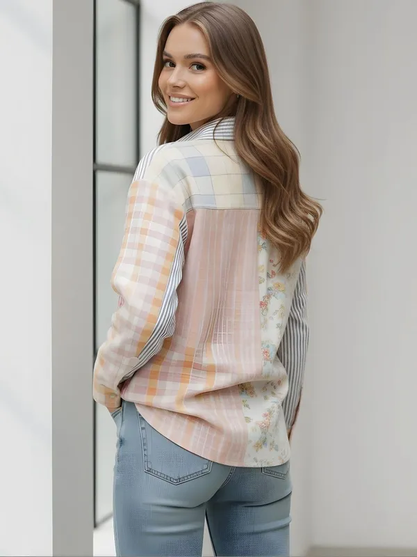 Peach_Vatican_Geometrical_Printed_Top
