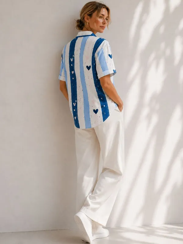 Blue_Rayon_Striped_Printed_Shirts