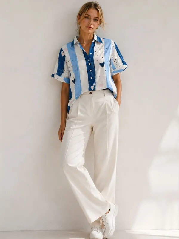 Blue_Rayon_Striped_Printed_Shirts