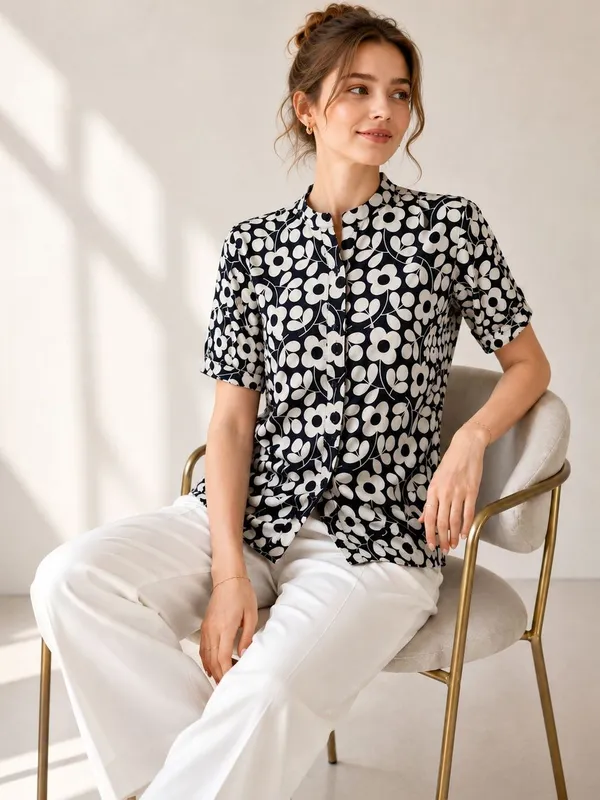 Black_Rayon_Floral_Printed_Shirts