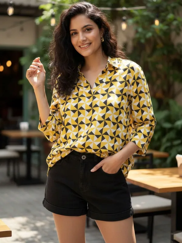 Yellow__Vatican_Geometrical_Printed_Top
