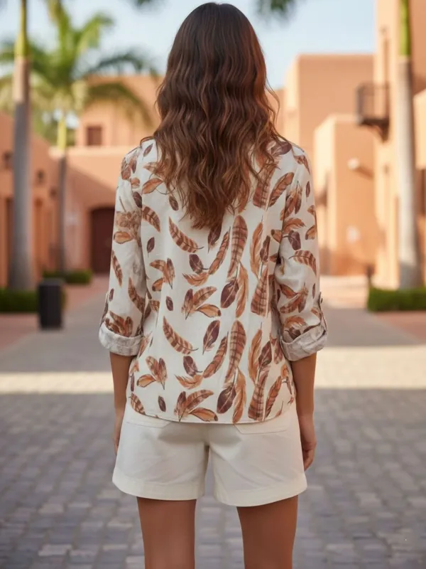 White-Brown_Vatican_Feathers_Printed_Top