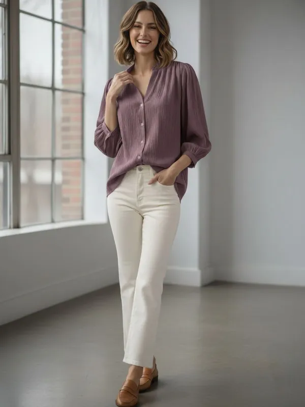 Mauve_Polyester_Crinkled_Top