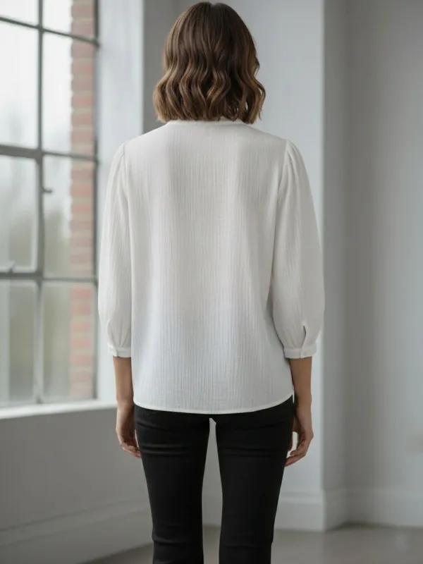 White_Polyester_Crinkled_Top