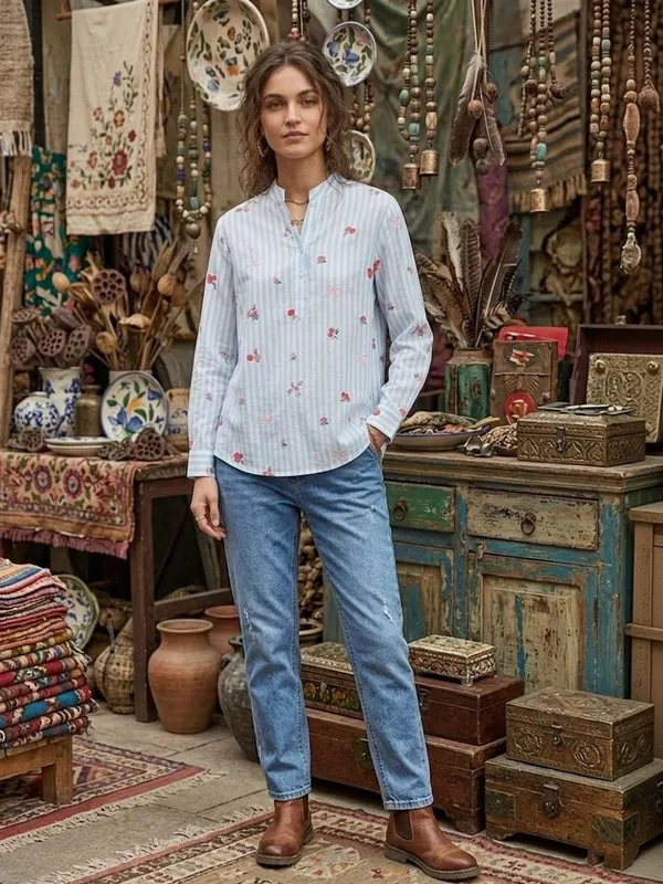 Blue_Vatican_Striped_Printed_Tops