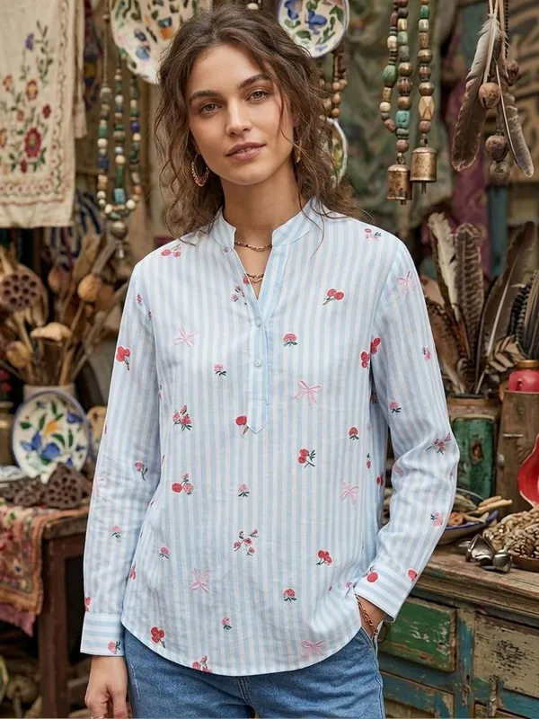 Blue_Vatican_Striped_Printed_Tops