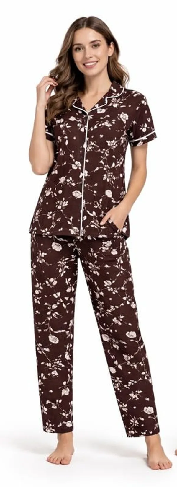 Women_S_Malai_Fabric_Printed_Night_Suit_Set_Soft_Breathable_Short_Sleeve_Shirt_With_Full_Length_Pajamas_Lightweight_Loungewear_Sleepwear_For_Ladies