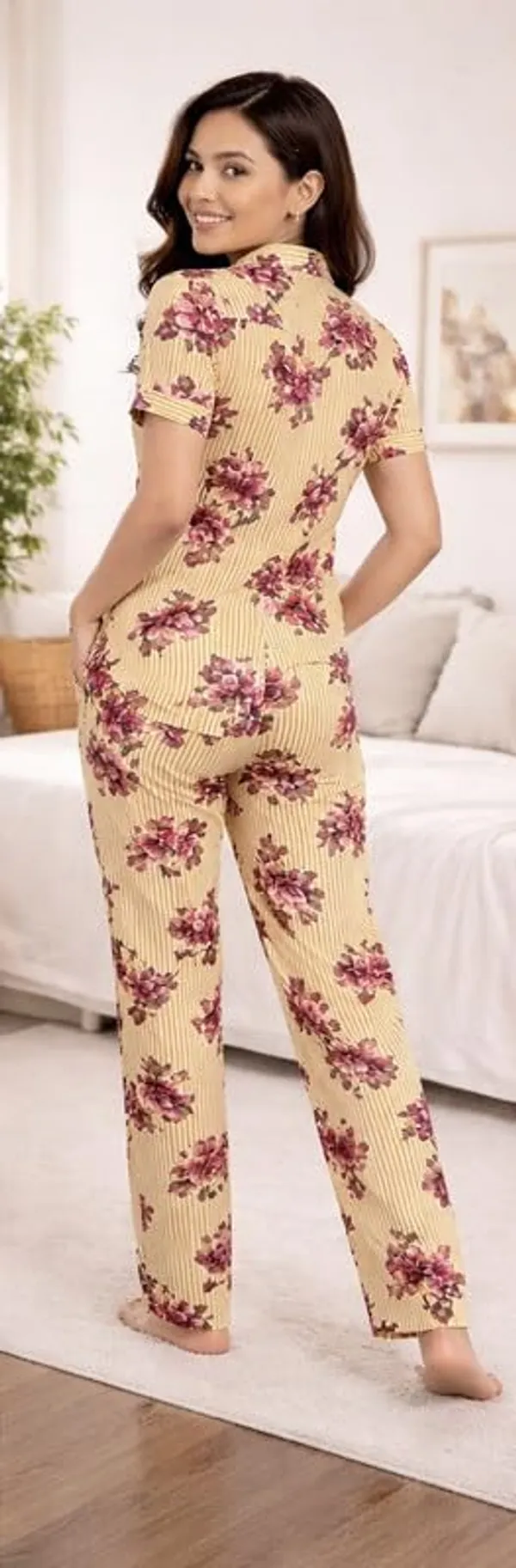Women_S_Malai_Fabric_Printed_Night_Suit_Set_Soft_Breathable_Short_Sleeve_Shirt_With_Full_Length_Pajamas_Lightweight_Loungewear_Sleepwear_For_Ladies