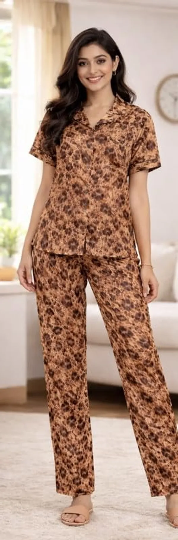 Women_S_Malai_Fabric_Printed_Night_Suit_Set_Soft_Breathable_Short_Sleeve_Shirt_With_Full_Length_Pajamas_Lightweight_Loungewear_Sleepwear_For_Ladies