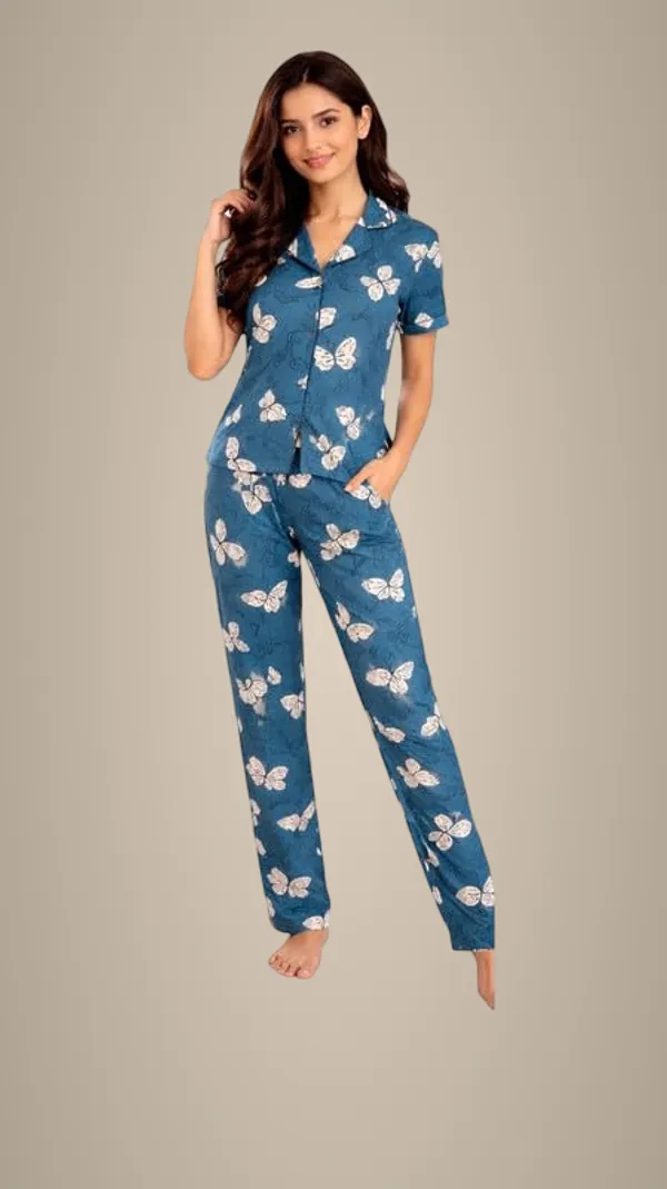 Women_S_Malai_Fabric_Printed_Night_Suit_Set_Soft_Breathable_Short_Sleeve_Shirt_With_Full_Length_Pajamas_Lightweight_Loungewear_Sleepwear_For_Ladies