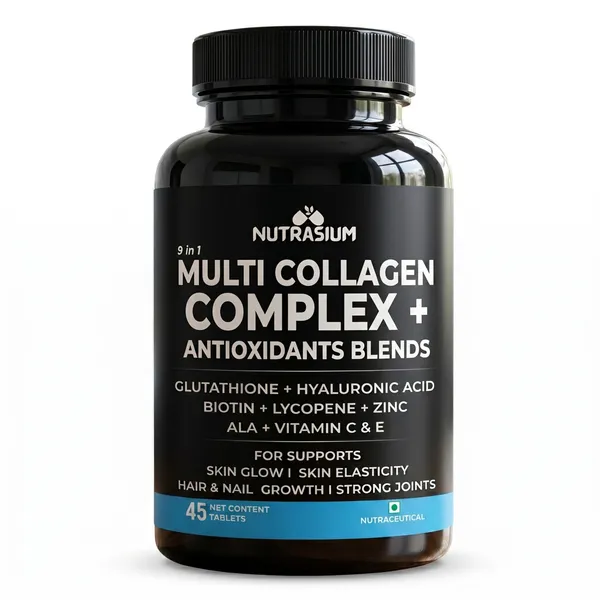 glutathione collagen complex NUTRASIUM Nutrasium Multi With Hyaluronic Acid & For Soft, Firm & Shiny Skin and Skin, Hair and Nail Radiance Price in India GHK-Cu Complete Guide: Skin PRICE:1PC Radiance