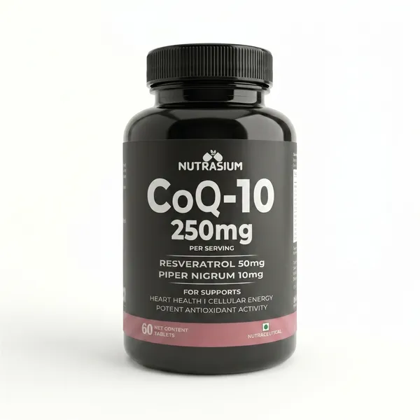 Nutrasium_Co_Enzyme_Q-10_250_mg_With_Resveratrol_|_CoQ-10_Supplemets_|_For_Heart_&_Vascular_Health,_Cellular_Energy_Boost,_Potent_AntiOxidant_|_60_Veg_Tablets_
