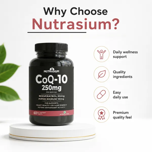 Nutrasium_Co_Enzyme_Q-10_250_mg_With_Resveratrol_|_CoQ-10_Supplemets_|_For_Heart_&_Vascular_Health,_Cellular_Energy_Boost,_Potent_AntiOxidant_|_60_Veg_Tablets_