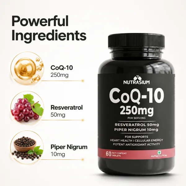 Nutrasium_Co_Enzyme_Q-10_250_mg_With_Resveratrol_|_CoQ-10_Supplemets_|_For_Heart_&_Vascular_Health,_Cellular_Energy_Boost,_Potent_AntiOxidant_|_60_Veg_Tablets_