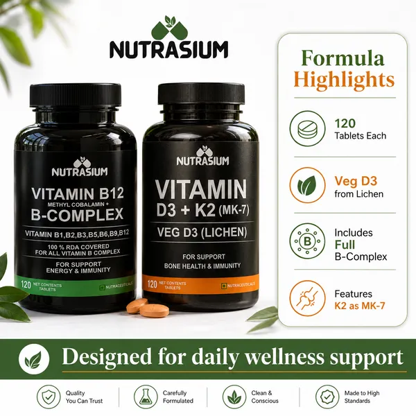 Nutrasium_Vitamin_B12_with_B-Complex_+_Vitamin_D3_K2_MK-7_Combo_|_Methylcobalamin_B12,_B1,_B2,_B3,_B5,_B6,_B9_+_Veg_D3_from_Lichen_|_Supports_Energy,_Immunity,_Bone_Health_&_Daily_Wellness_|_120_Tablets_Each