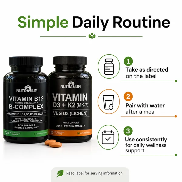 Nutrasium_Vitamin_B12_with_B-Complex_+_Vitamin_D3_K2_MK-7_Combo_|_Methylcobalamin_B12,_B1,_B2,_B3,_B5,_B6,_B9_+_Veg_D3_from_Lichen_|_Supports_Energy,_Immunity,_Bone_Health_&_Daily_Wellness_|_120_Tablets_Each