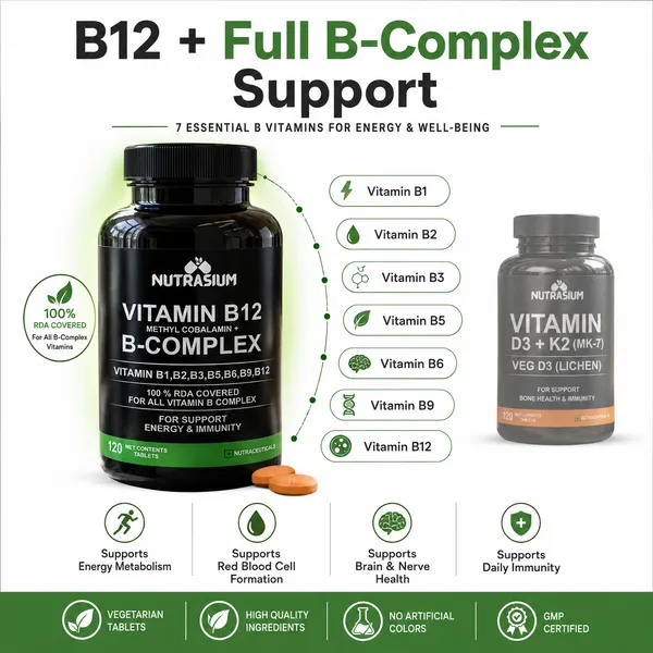 Nutrasium_Vitamin_B12_with_B-Complex_+_Vitamin_D3_K2_MK-7_Combo_|_Methylcobalamin_B12,_B1,_B2,_B3,_B5,_B6,_B9_+_Veg_D3_from_Lichen_|_Supports_Energy,_Immunity,_Bone_Health_&_Daily_Wellness_|_120_Tablets_Each
