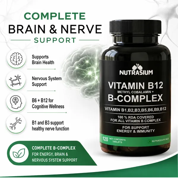 Nutrasium_Vitamin_B12_with_B-Complex_Tablets_|_Methylcobalamin_B12_with_Vitamin_B1,_B2,_B3,_B5,_B6,_B9_&_B12_|_Supports_Energy,_Immunity,_Brain_&_Nerve_Health_|_100%_RDA_B_Vitamins_|_120_Tablets