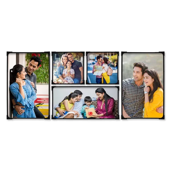Premium_5-Frame_Personalized_Combo:_(2)_12x18,_(1)_6x12,_(2)_6x6_–_Frameless_Wooden_Mounts