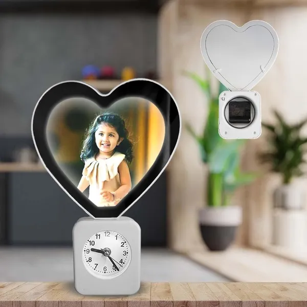 Personalized_White_Heart_Magic_Mirror_with_Clock_–_2-in-1_Photo_Frame_&_Mirror