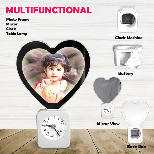 Personalized_White_Heart_Magic_Mirror_with_Clock_–_2-in-1_Photo_Frame_&_Mirror