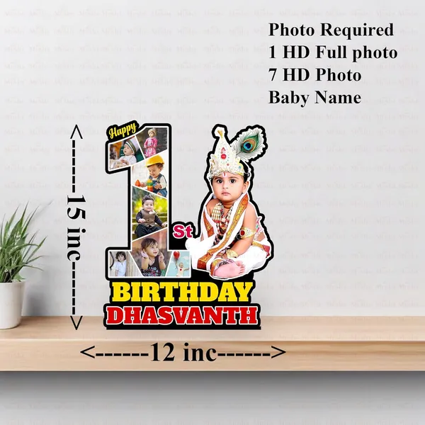 Personalized_1st_Birthday_Baby_Photo_Laser_Cutout_–_Custom_Wooden_Tabletop_Frame