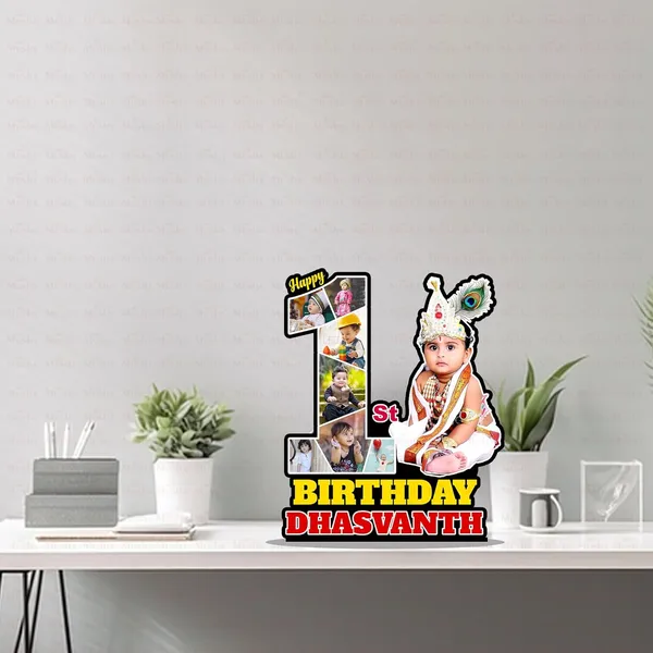 Personalized_1st_Birthday_Baby_Photo_Laser_Cutout_–_Custom_Wooden_Tabletop_Frame