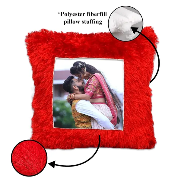 Customized_Red_Soft_Fur_Photo_Pillow_–_Personalized_Valentine’s_&_Anniversary_Gift_(Single_Side)