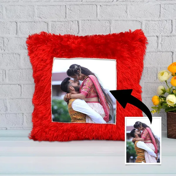 Customized_Red_Soft_Fur_Photo_Pillow_–_Personalized_Valentine’s_&_Anniversary_Gift_(Single_Side)