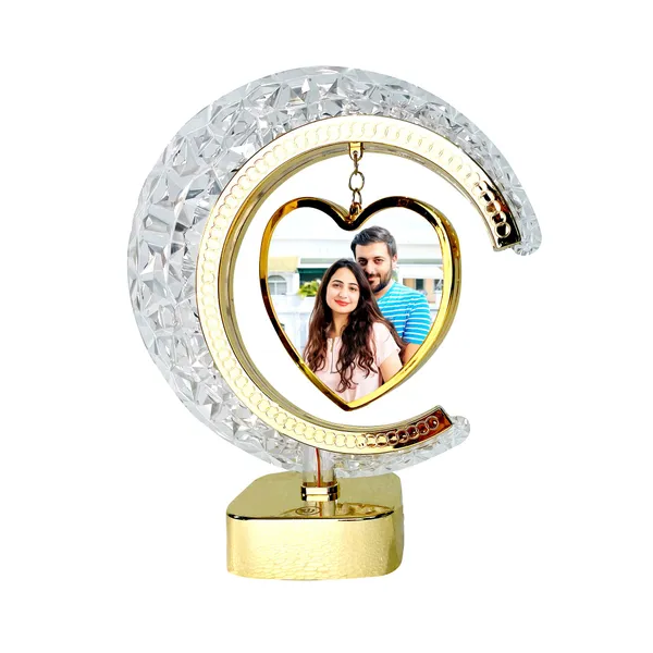 Customized_Half_Moon_Heart_Crystal_LED_Frame_–_Unique_Romantic_Tabletop_Decor