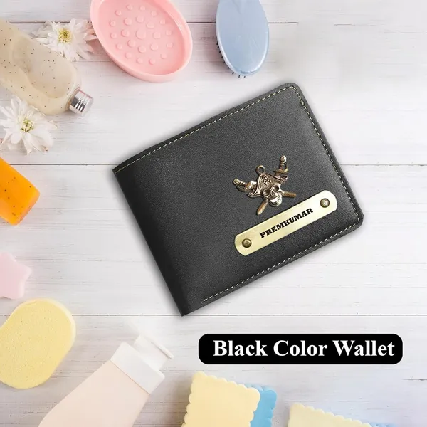 Personalized_Men’s_Black_Vegan_Leather_Wallet_–_Custom_Name_&_Charm_Accents