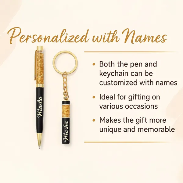 Personalized_Golden_Metal_Pen_&_Keychain_Combo_–_Custom_Name_Engraved_Gift_Set