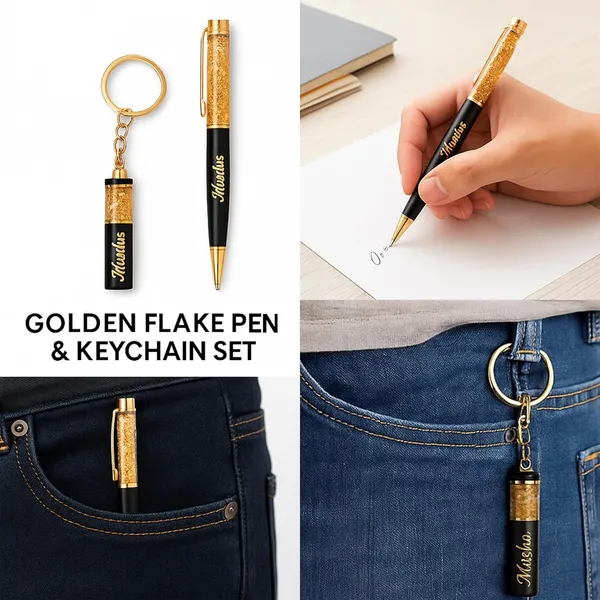 Personalized_Golden_Metal_Pen_&_Keychain_Combo_–_Custom_Name_Engraved_Gift_Set