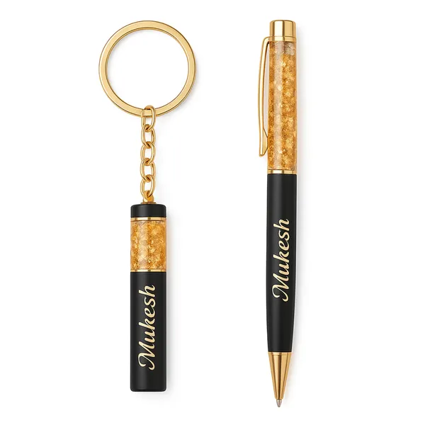 Personalized_Golden_Metal_Pen_&_Keychain_Combo_–_Custom_Name_Engraved_Gift_Set