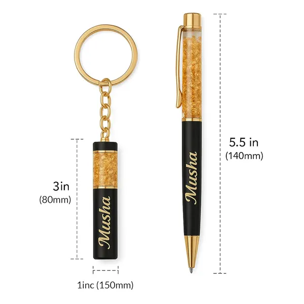 Personalized_Golden_Metal_Pen_&_Keychain_Combo_–_Custom_Name_Engraved_Gift_Set