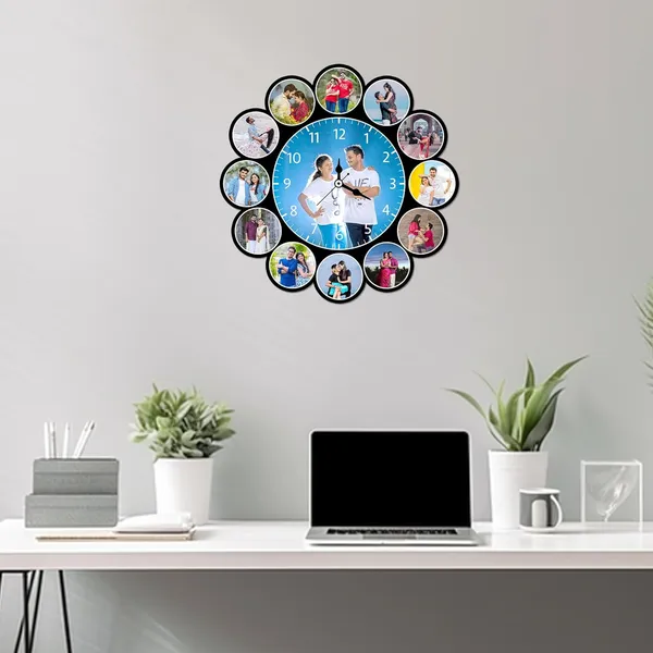Personalized_13-Photo_Laser_Cutout_Round_Wall_Clock_–_Custom_Memory_Clock_(16x16)