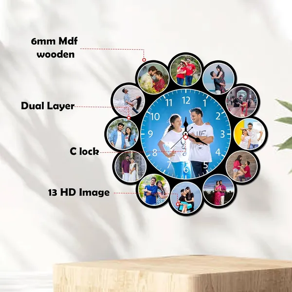 Personalized_13-Photo_Laser_Cutout_Round_Wall_Clock_–_Custom_Memory_Clock_(16x16)