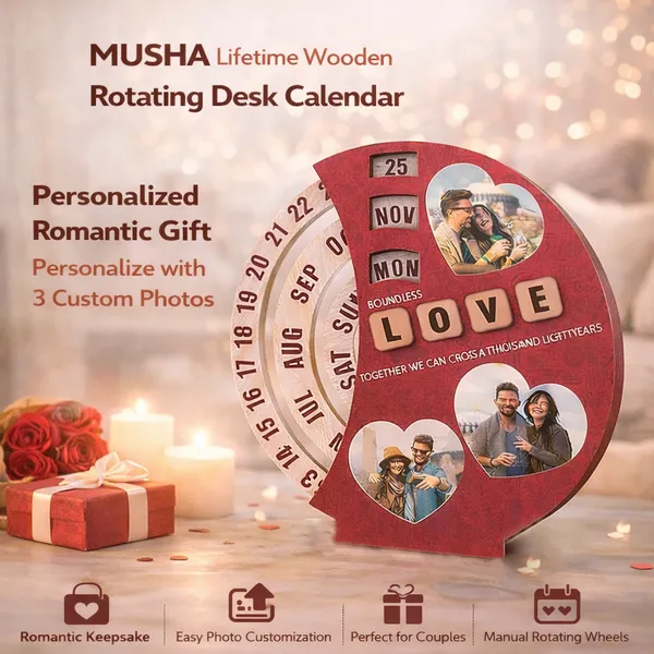 Personalized_Lifetime_Rotating_Wooden_Table_&_wall_Mount_Calendar_–_Love_Theme_with_3_Photos