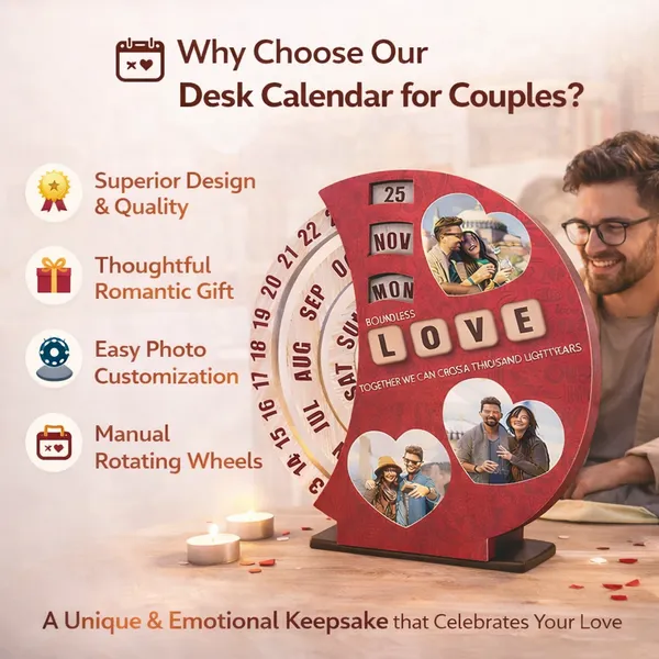 Personalized_Lifetime_Rotating_Wooden_Table_&_wall_Mount_Calendar_–_Love_Theme_with_3_Photos